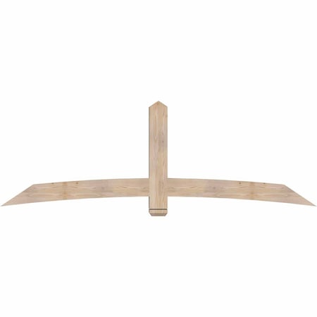 Ekena Millwork Bellingham Smooth Timber Gable Bracket, Douglas Fir, 96"W x 32"H x 5 1/2"D x 5 1/2"F, 8/12 Pitch GBW096X32X0606BEL00SDF